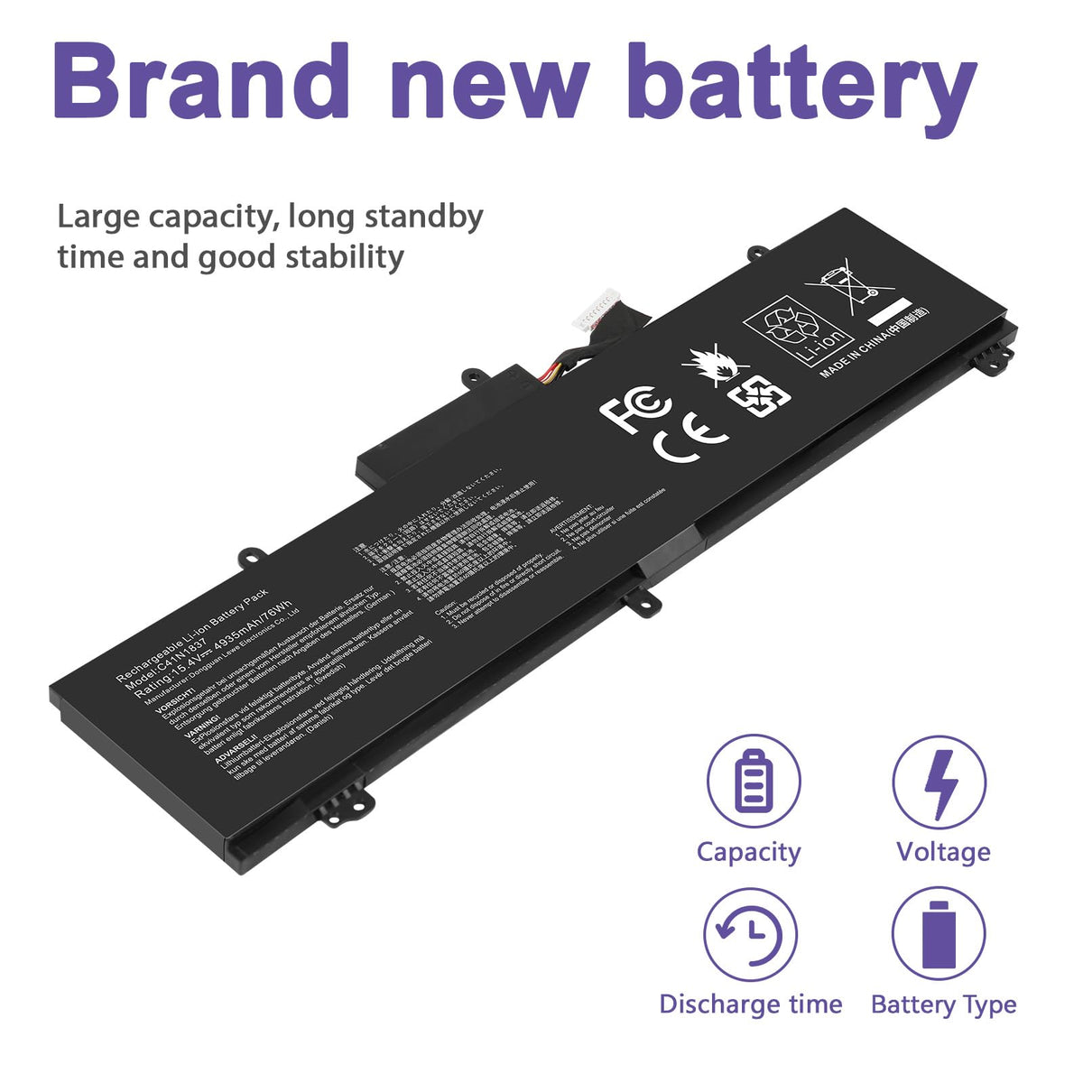 Futurebatt next to pen for scale demonstrating compact replacement benefit