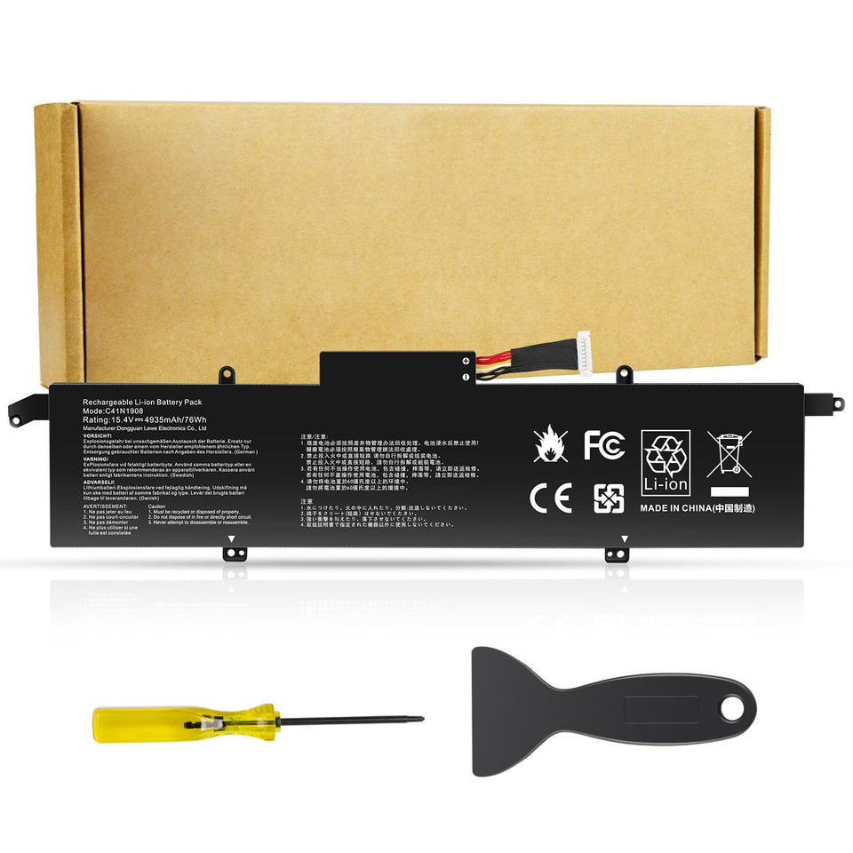 Futurebatt battery front packaging showing model benefits and compatibility