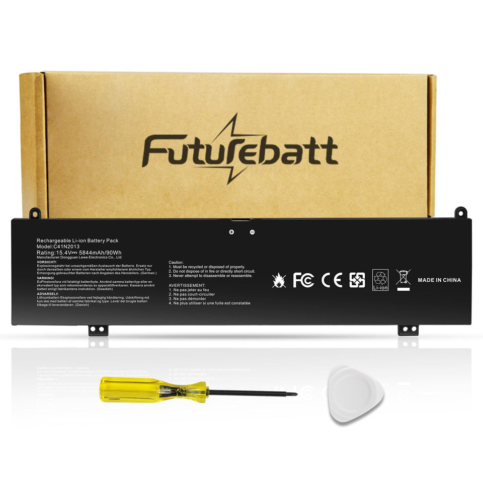 Futurebatt battery front view showing compact design and quick replacement benefit