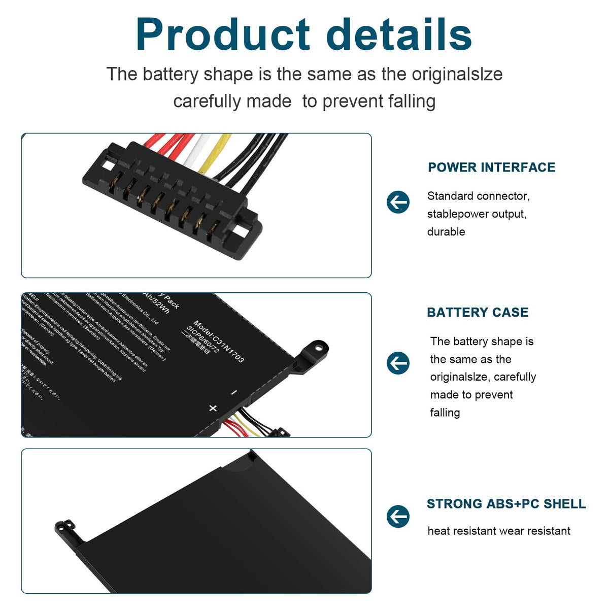 Futurebatt close-up of cell edges and connector ensuring secure fit