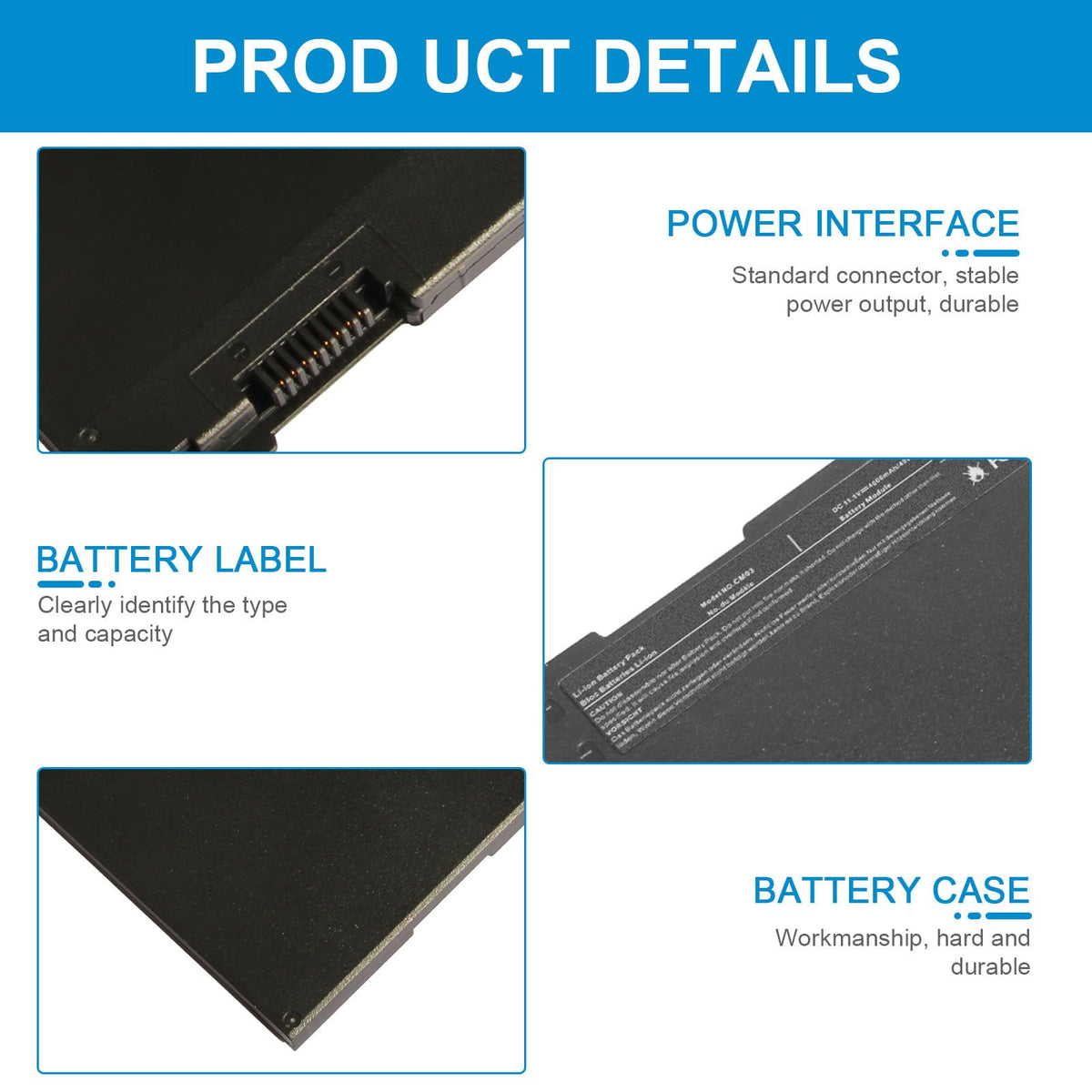 Futurebatt CM03XL battery compatibility chart view confirms HP CM03/CM03050XL support