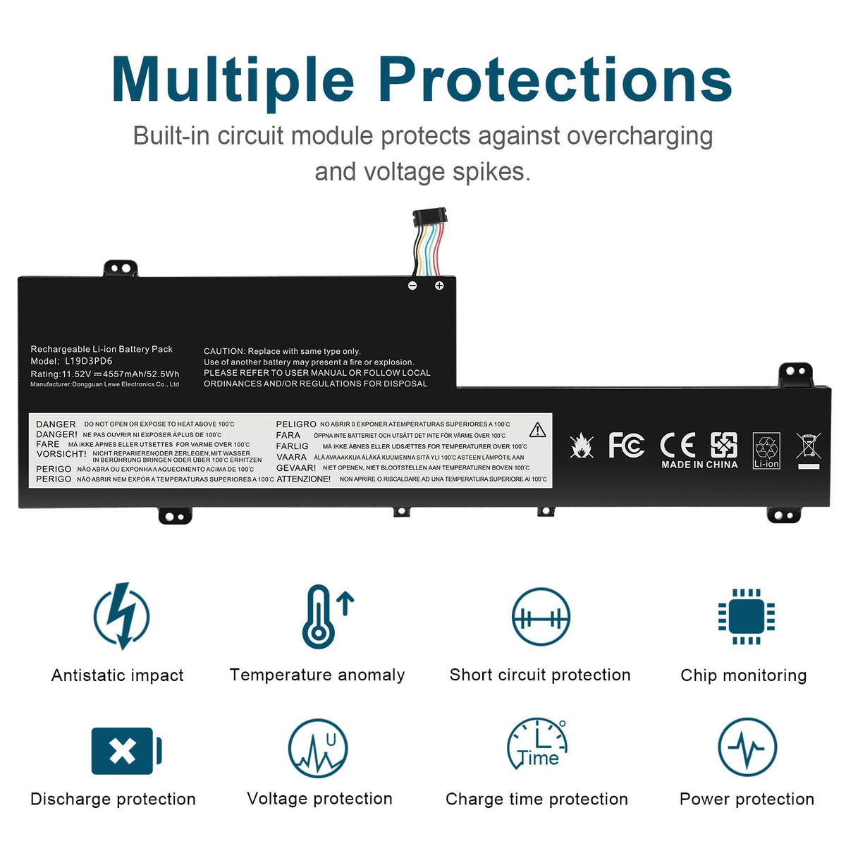 Futurebatt detailed shot of connector pins demonstrating secure plug-in fit