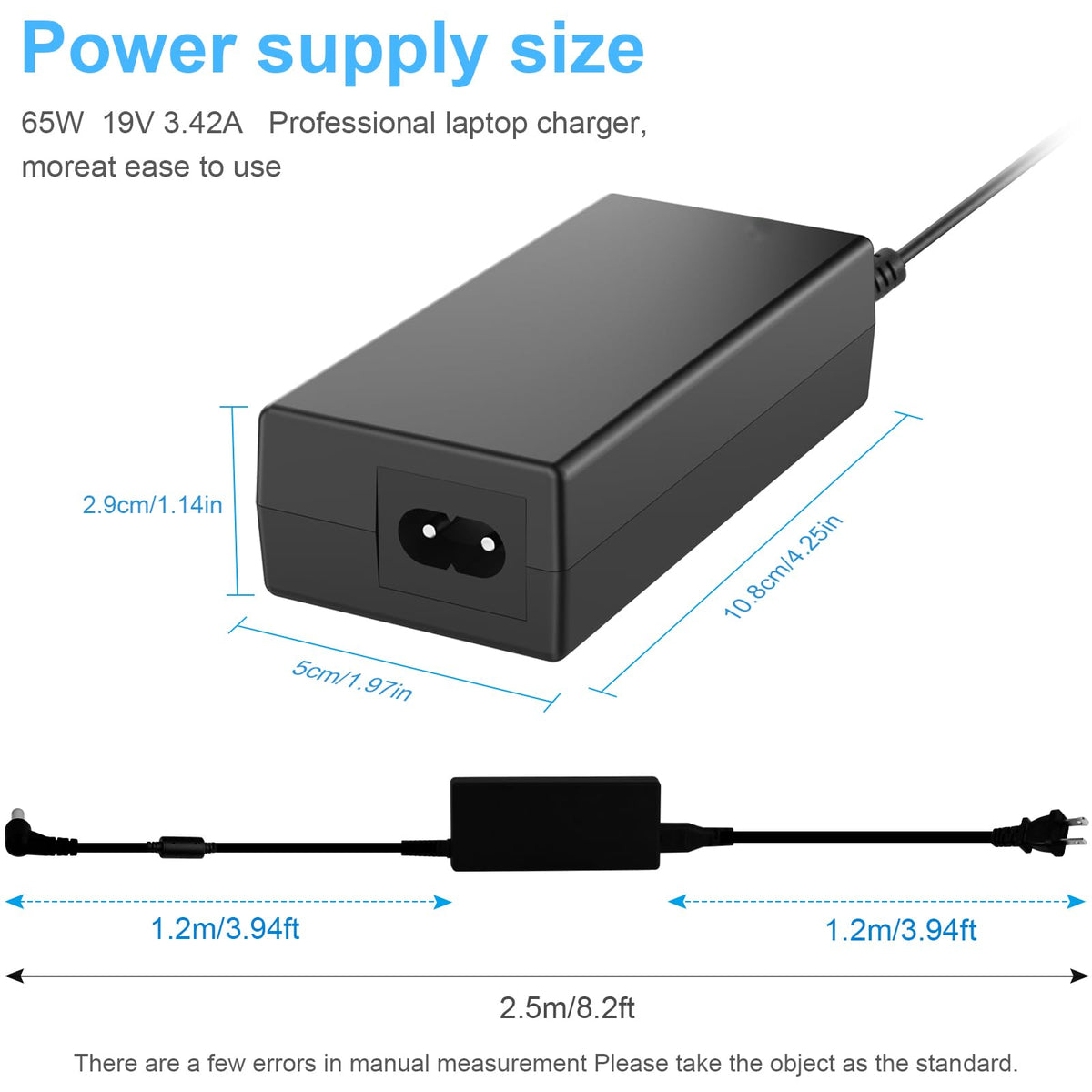 Futurebatt connector closeup displays 5.5x2.5mm tip for correct fit