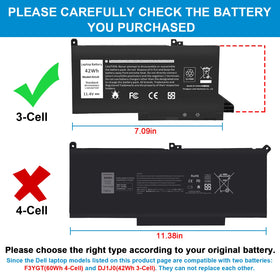 Futurebatt Dell DJ1JO battery back view showing sturdy casing
