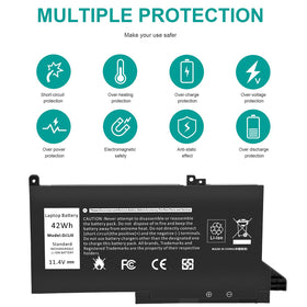 Futurebatt Dell DJ1JO battery label with model 451-BBZL for quick verification