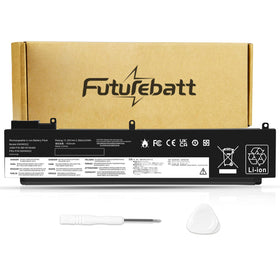 Futurebatt front view showing battery pack and clear part numbers, ensures correct replacement