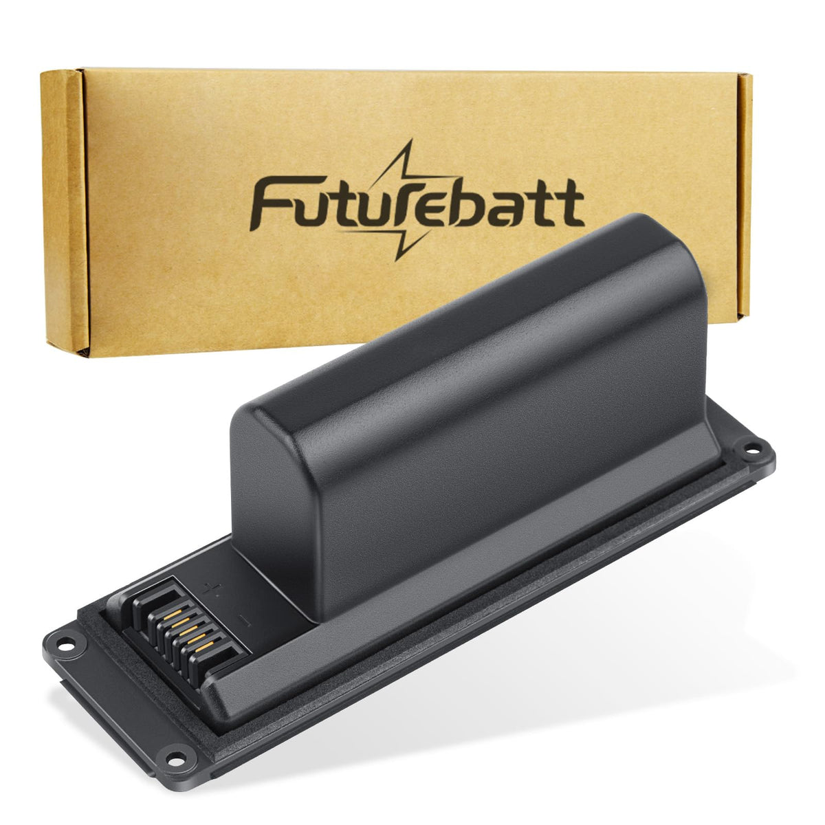 Futurebatt front packaging showing battery and model, assures correct replacement