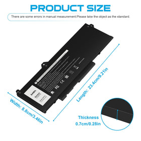 Futurebatt GRT01 battery side ports illustrate easy connection to Dell Latitude models.