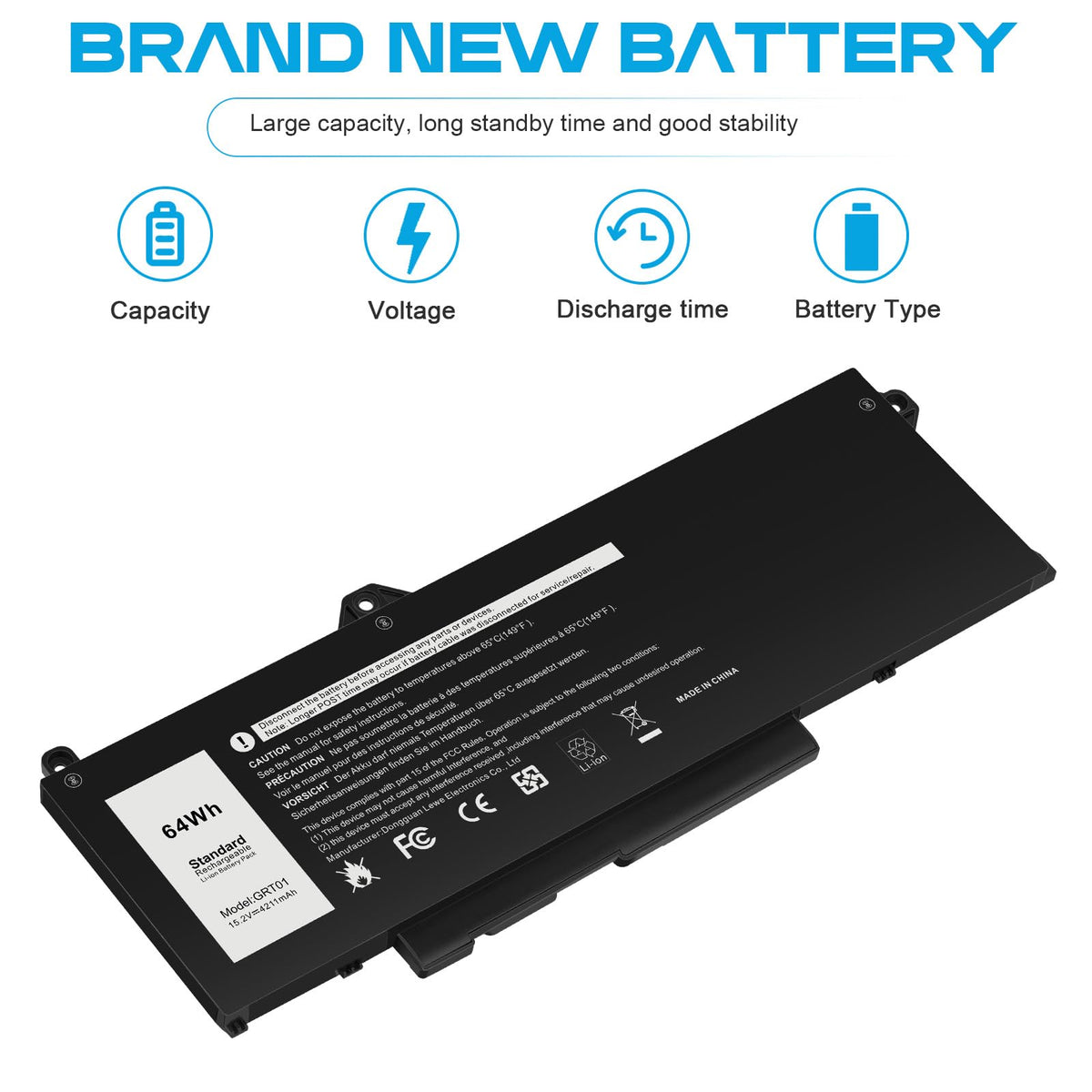 Futurebatt GRT01 battery inside-assembly image reflects robust circuitry for safe charging.