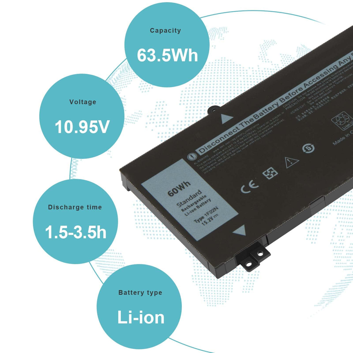 Futurebatt installed in Alienware M15 demonstrating restored mobility and runtime