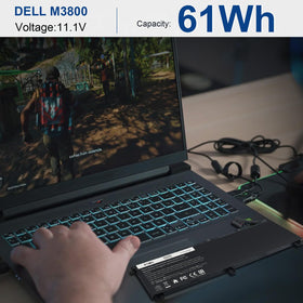 Futurebatt installed inside Dell XPS 15 showing neat fit and restored power