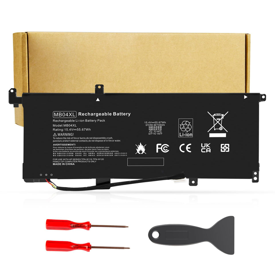 Futurebatt MB04XL front packaging showing product name and compatibility benefits