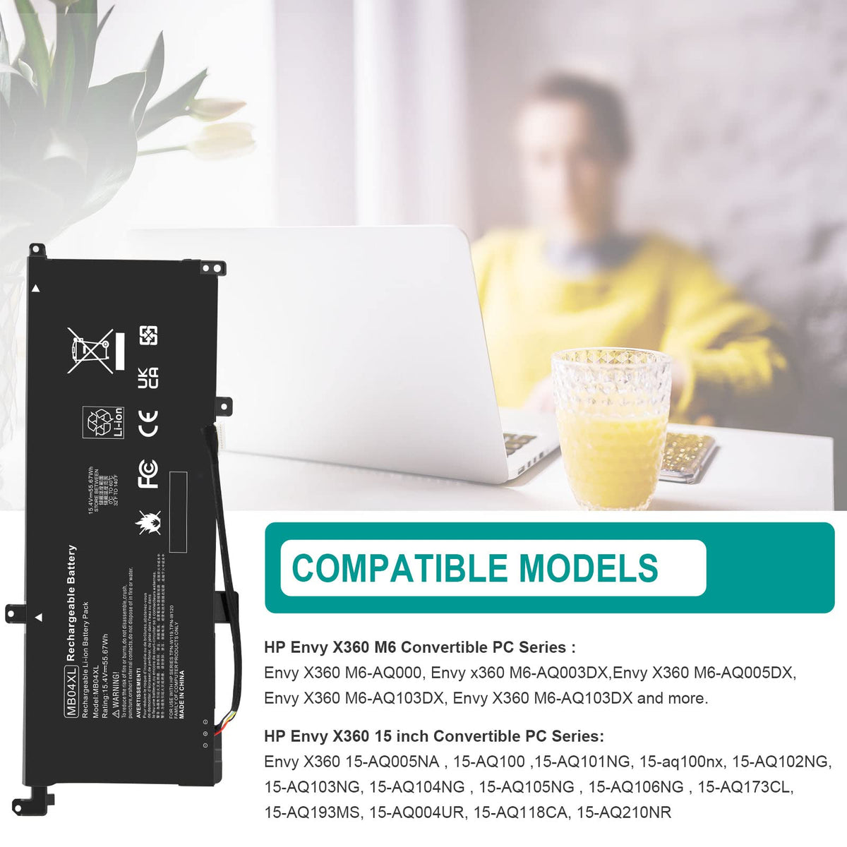 Futurebatt MB04XL beside ruler showing compact size and accurate fit