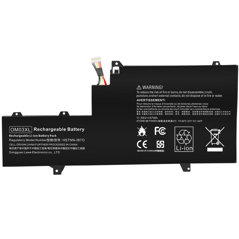 Futurebatt OM03XL front view showing label and model for quick identification and confidence