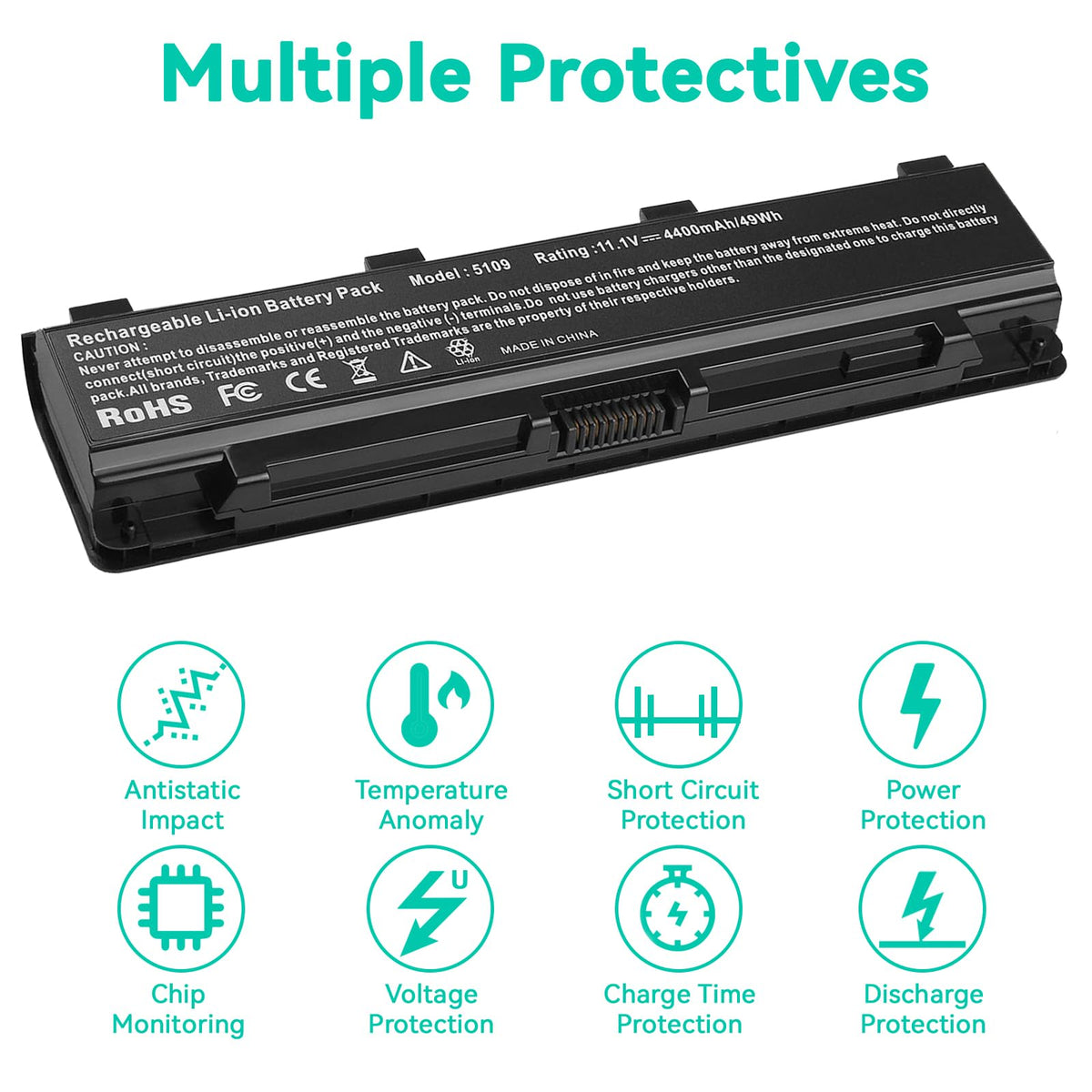 Futurebatt PA5109U-1BRS battery in laptop slot ready for long work sessions