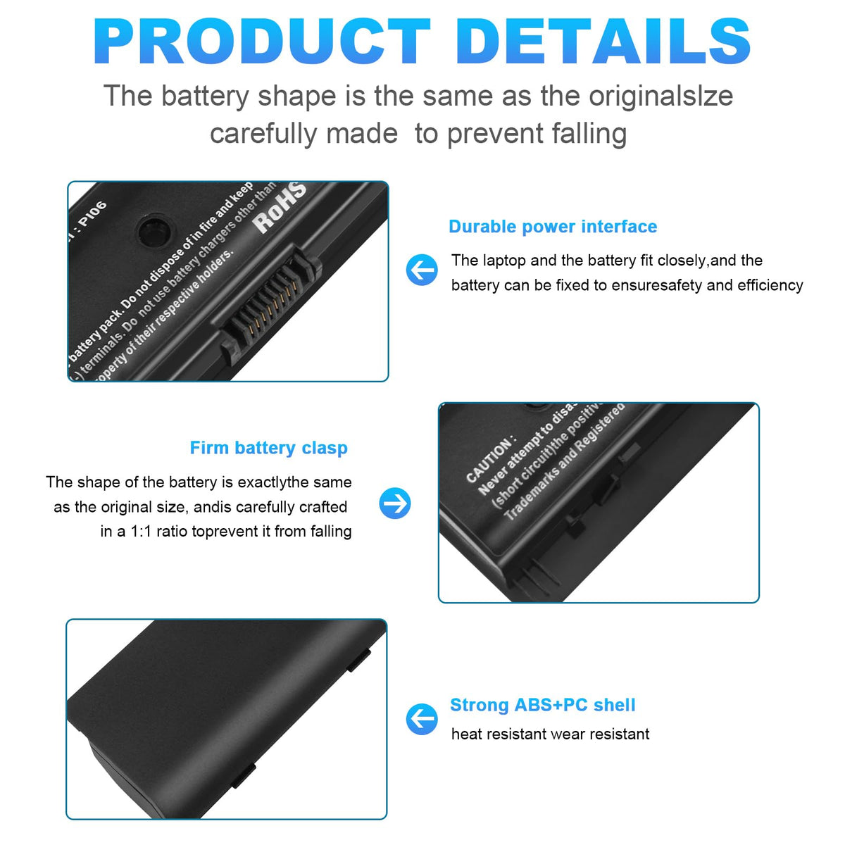 Futurebatt PI06/PI09 battery for HP Envy 15, extended runtime and reliable power.
