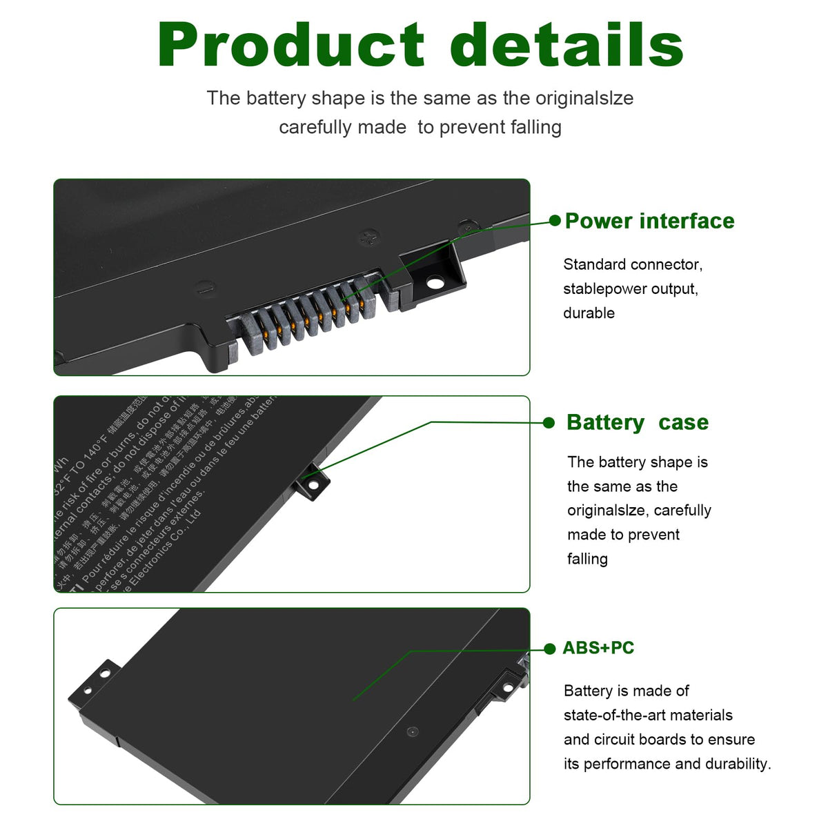 Futurebatt SA04XL connector end showing plug orientation for easy install