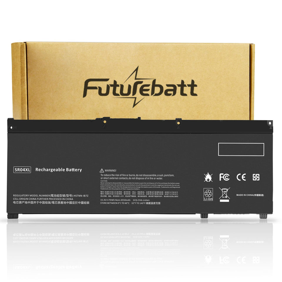 Futurebatt SR04XL battery front view for reliable HP Omen power