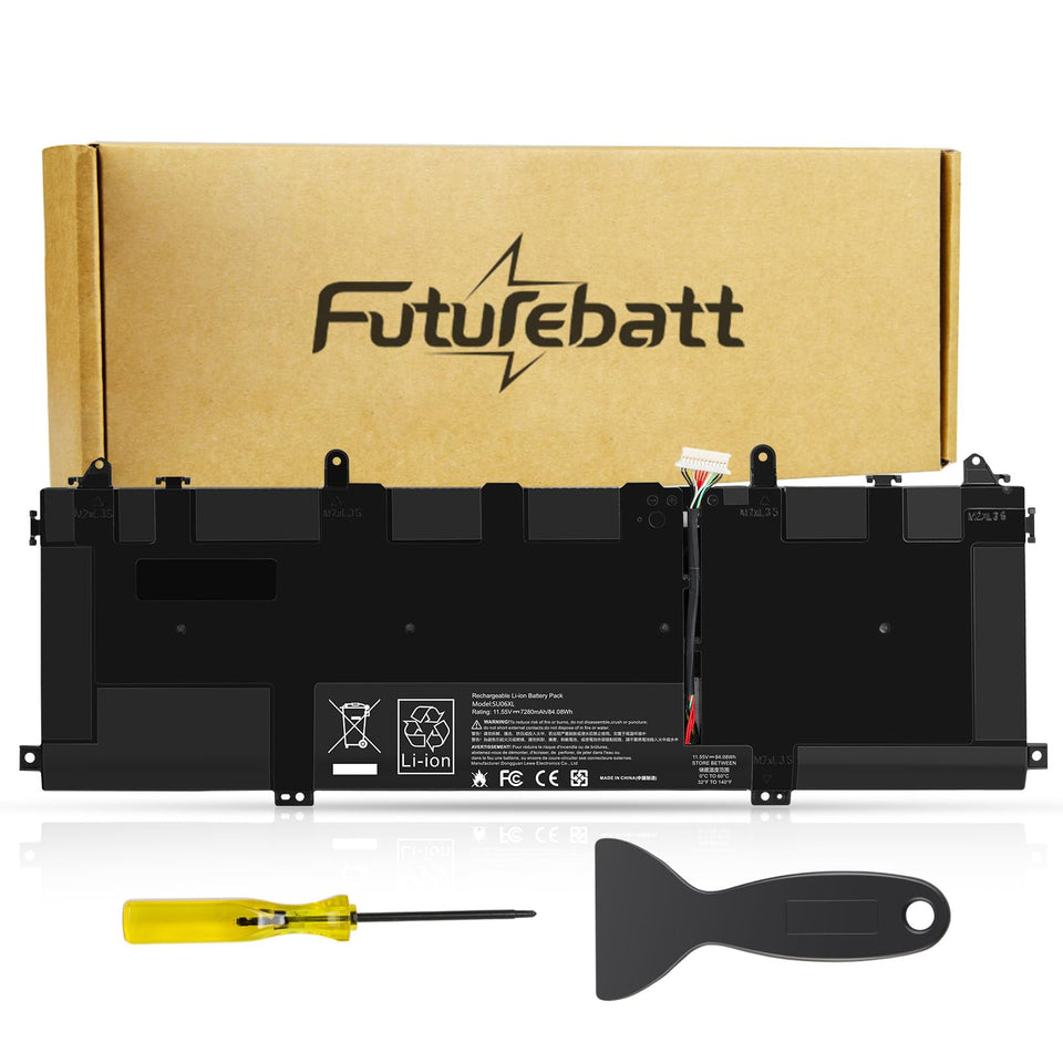 Futurebatt SU06XL front view showing battery shape and fit, ensures correct replacement