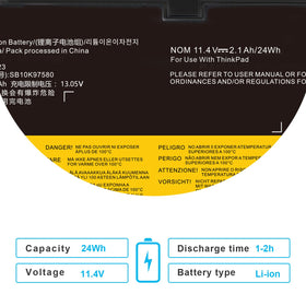 Futurebatt T480 label closeup showing part numbers for easy identification