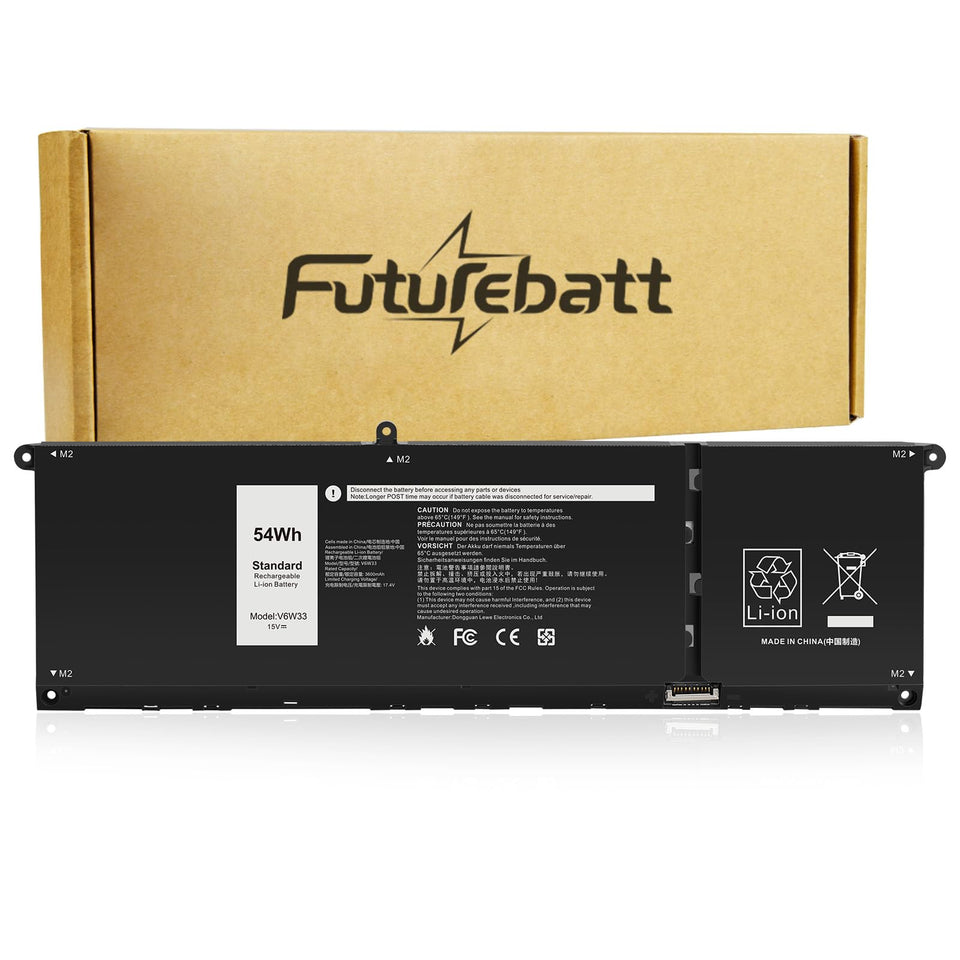 Futurebatt V6W33 front packaging showing battery and model for quick identification