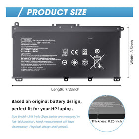 FUTUROSP HT03XL battery side-ports for easy installation and secure compatibility.