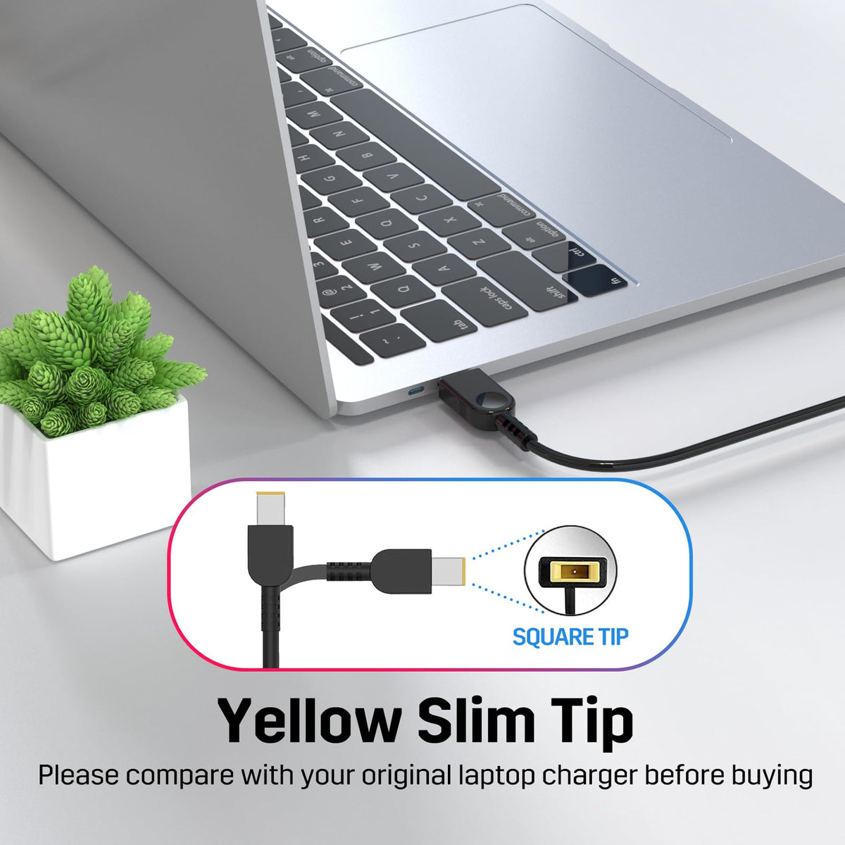 FUTUROSP yellow-tip connector close-up ensuring secure Lenovo connection