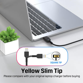 FUTUROSP yellow-tip connector close-up ensuring secure Lenovo connection