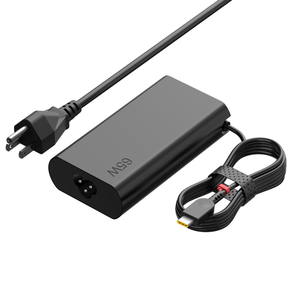 FUTUROSP 65W USB-C charger front view for portable Lenovo power on the go.