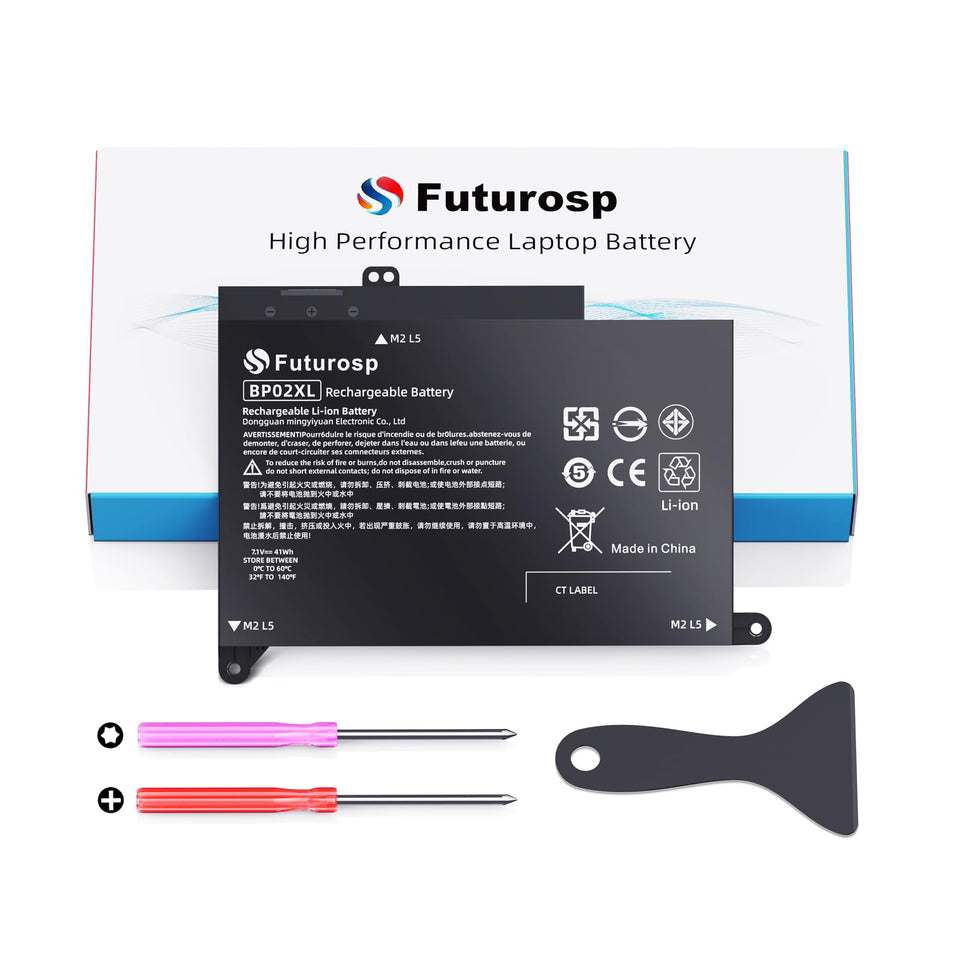 FUTUROSP BP02XL battery for HP Pavilion 15-AU series extends notebook runtime