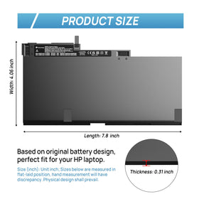 FUTUROSP CM03XL battery back view with safety labels