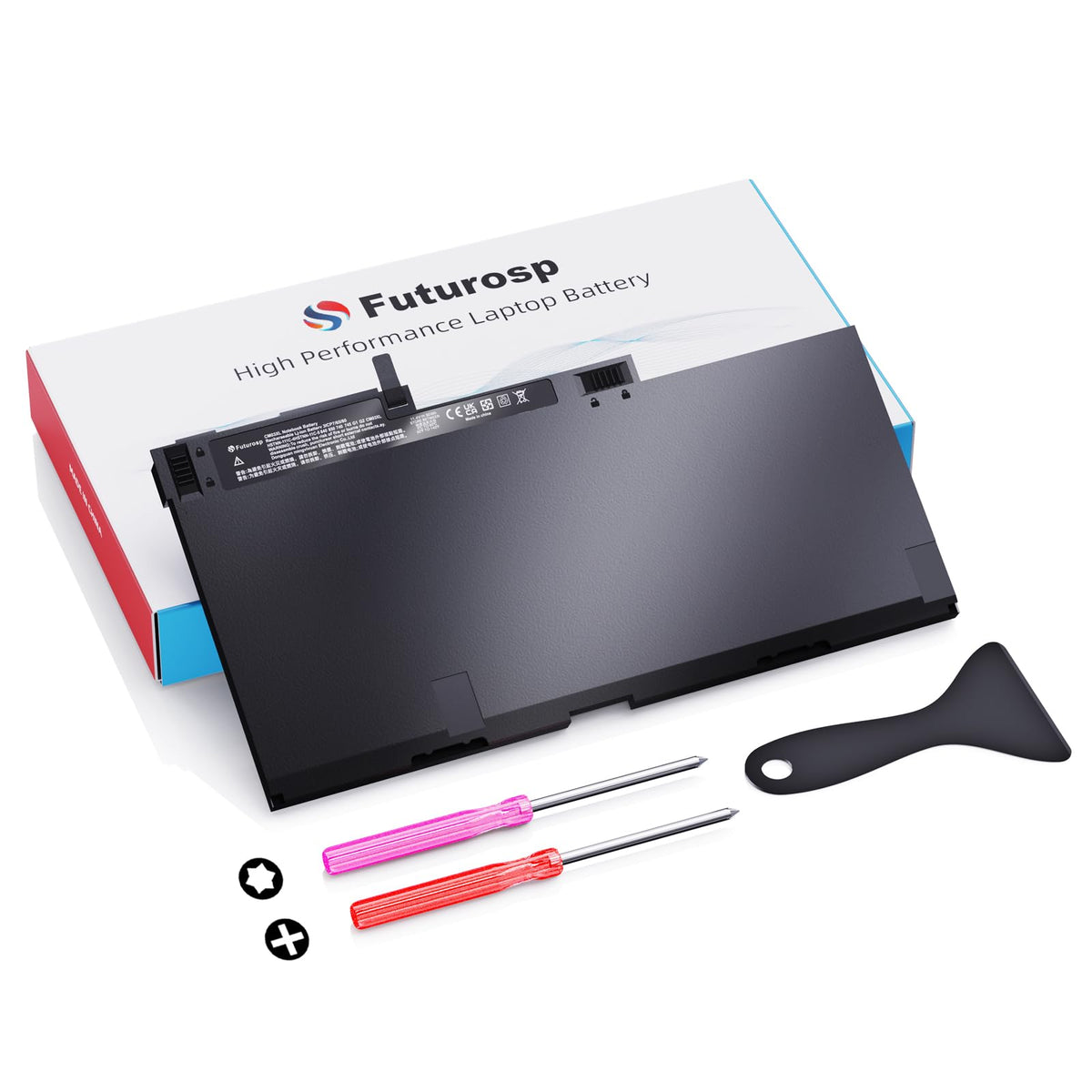 FUTUROSP CM03XL battery front view for HP EliteBook and ZBook