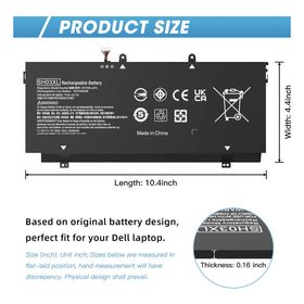 FUTUROSP SH03XL battery side profile highlighting 57.9Wh capacity for longer sessions