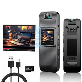FUXGZ mini body camera with 1.3 inch display for on-device review
