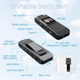 FUXGZ camera with magnetic back clip for easy attachment