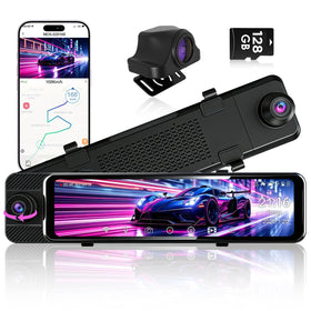 fuyuadas 3-channel dash cam front 3K provides sharp highway footage for safer driving