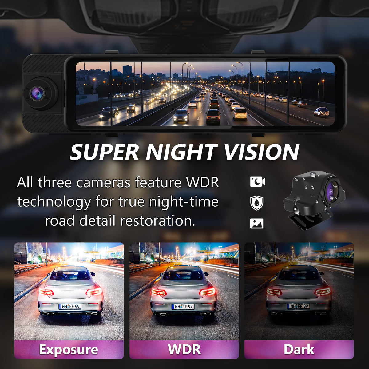 fuyuadas night vision balances brightness for clearer footage at night