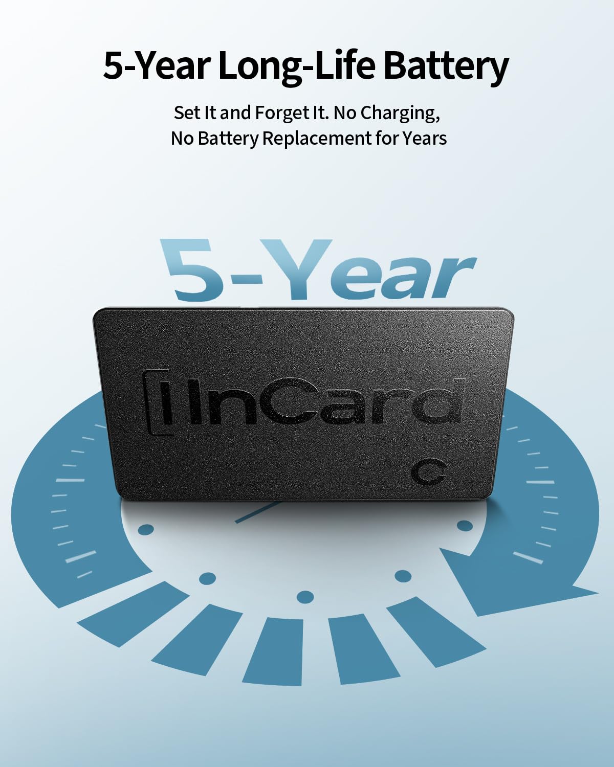 FVJ Wallet Tracker Card provides iOS leave-behind alerts to prevent forgotten wallets.