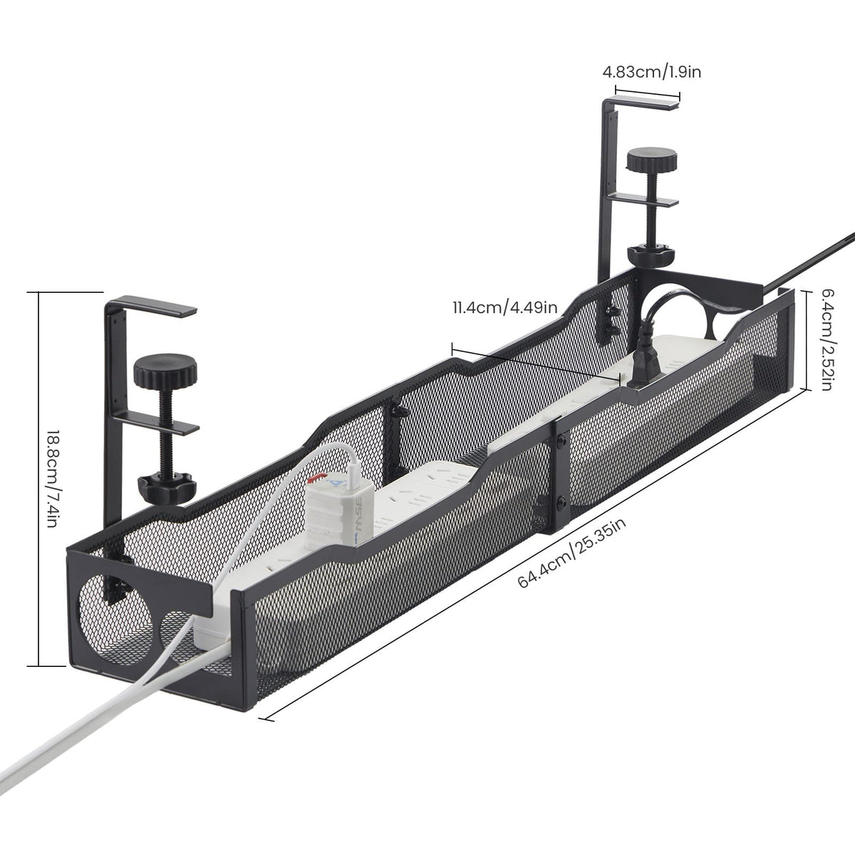 FXKJGHP open-top tray showing easy cable routing and access benefit