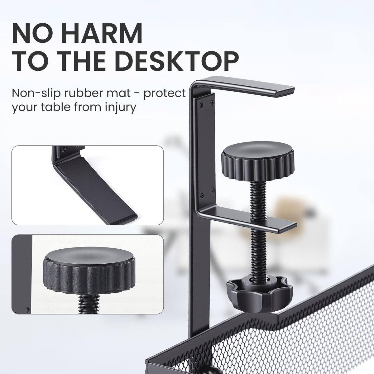 FXKJGHP tray holding power strip and adapters showing organized cable benefit