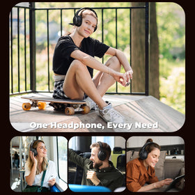 FXWONTY headphones memory foam earcups for long‑hour comfort