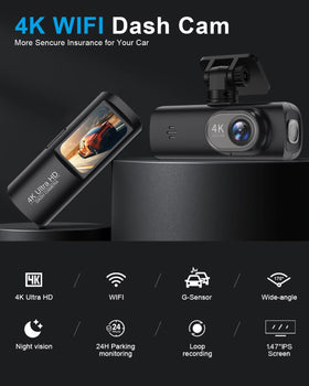 FYAIRO dash cam front view showing lens and compact body for discreet protection