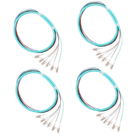 fyboptwu 6-strands LC OM3 multimode pigtail 1.2m for lab-grade networking.