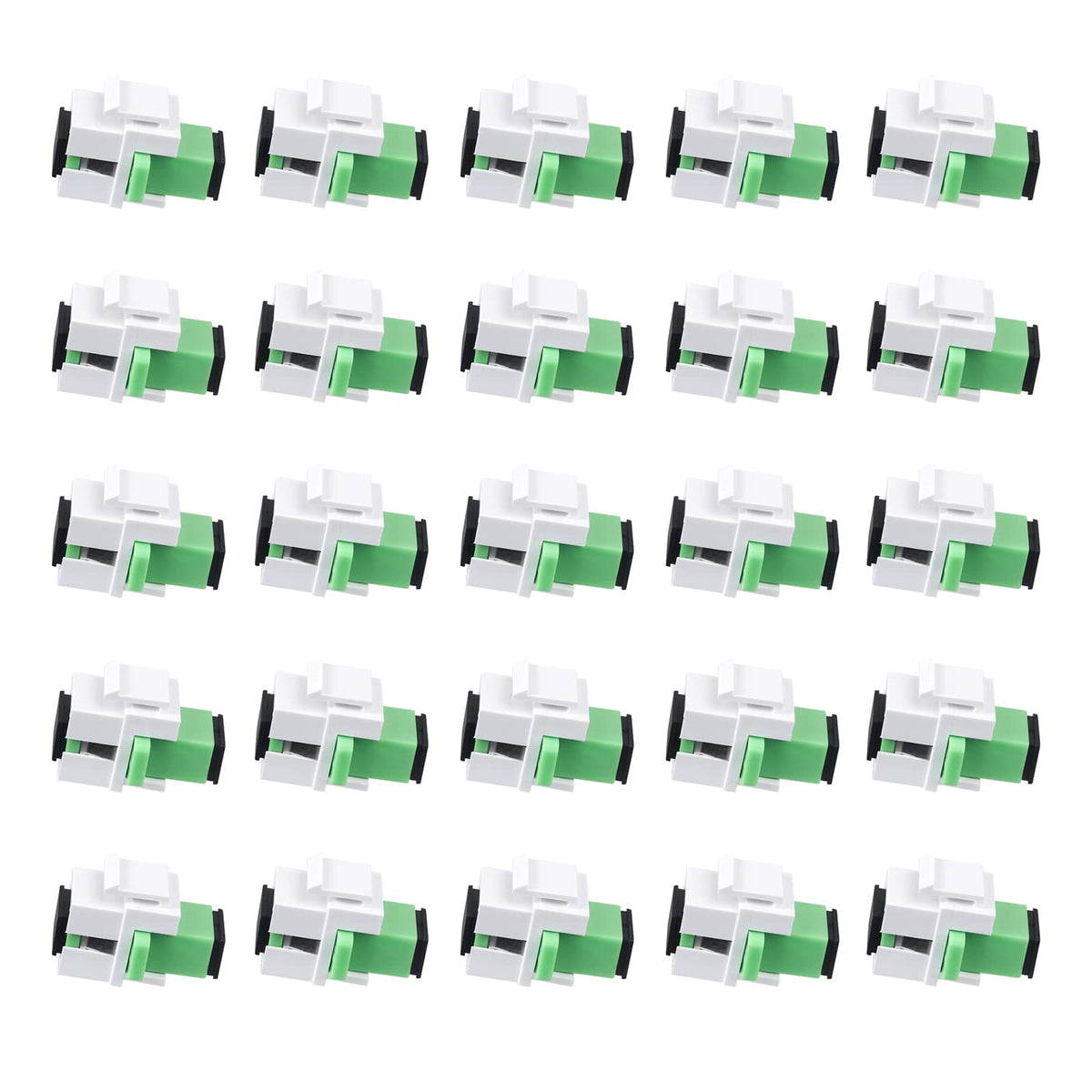 fyboptwu fiber optic coupler SC APC green with zirconia ferrule for low loss.