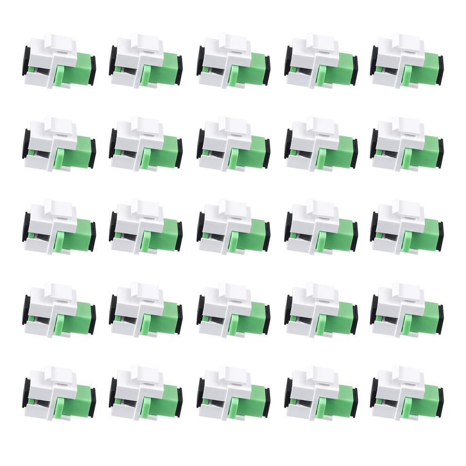 fyboptwu fiber optic coupler SC APC green with zirconia ferrule for low loss.