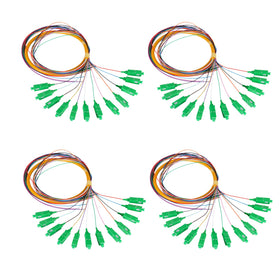 fyboptwu front view of 12-fiber SC APC pigtails showing compact pack and labeling, clear identification benefit
