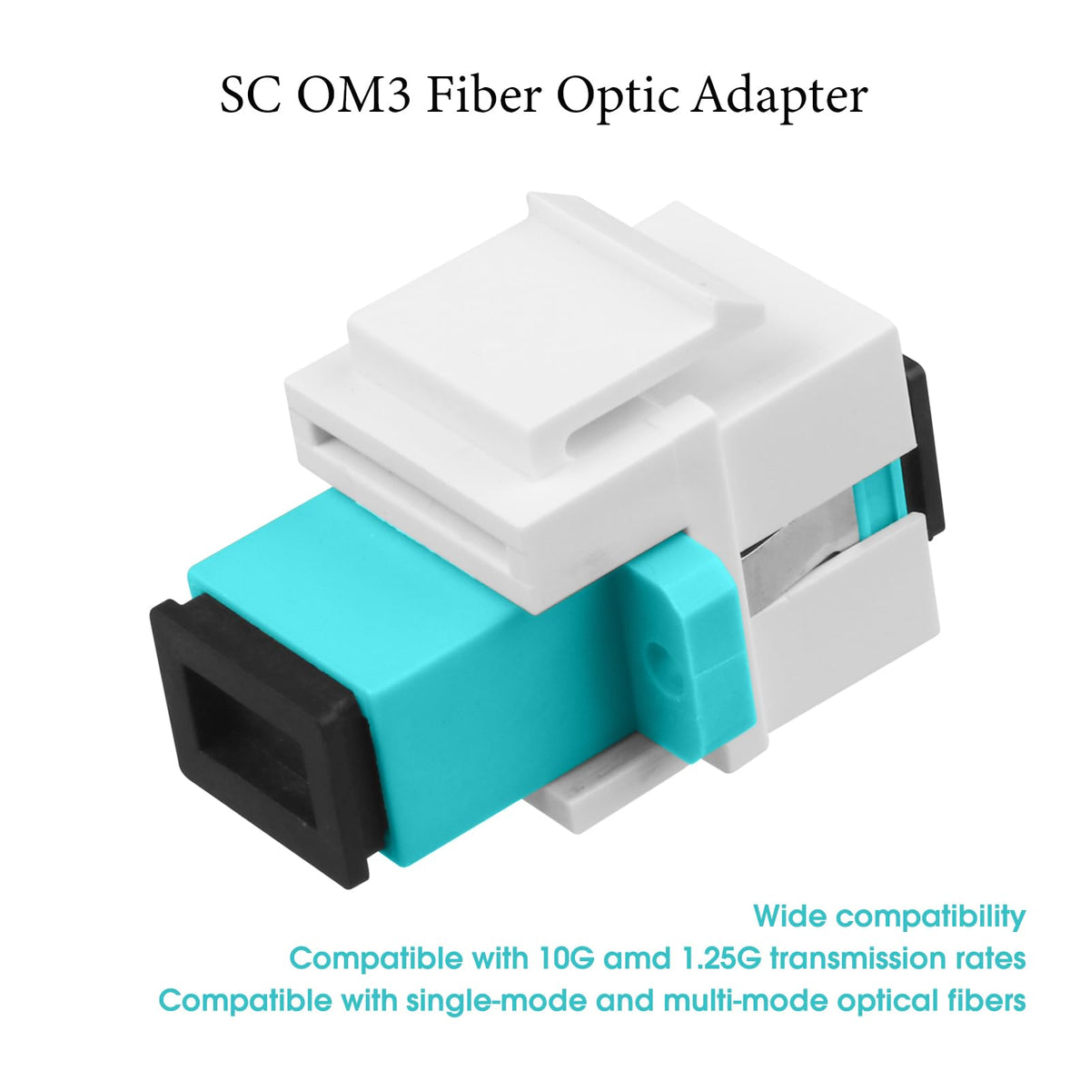 fyboptwu simplex om3 adapter white faceplate for clean installations