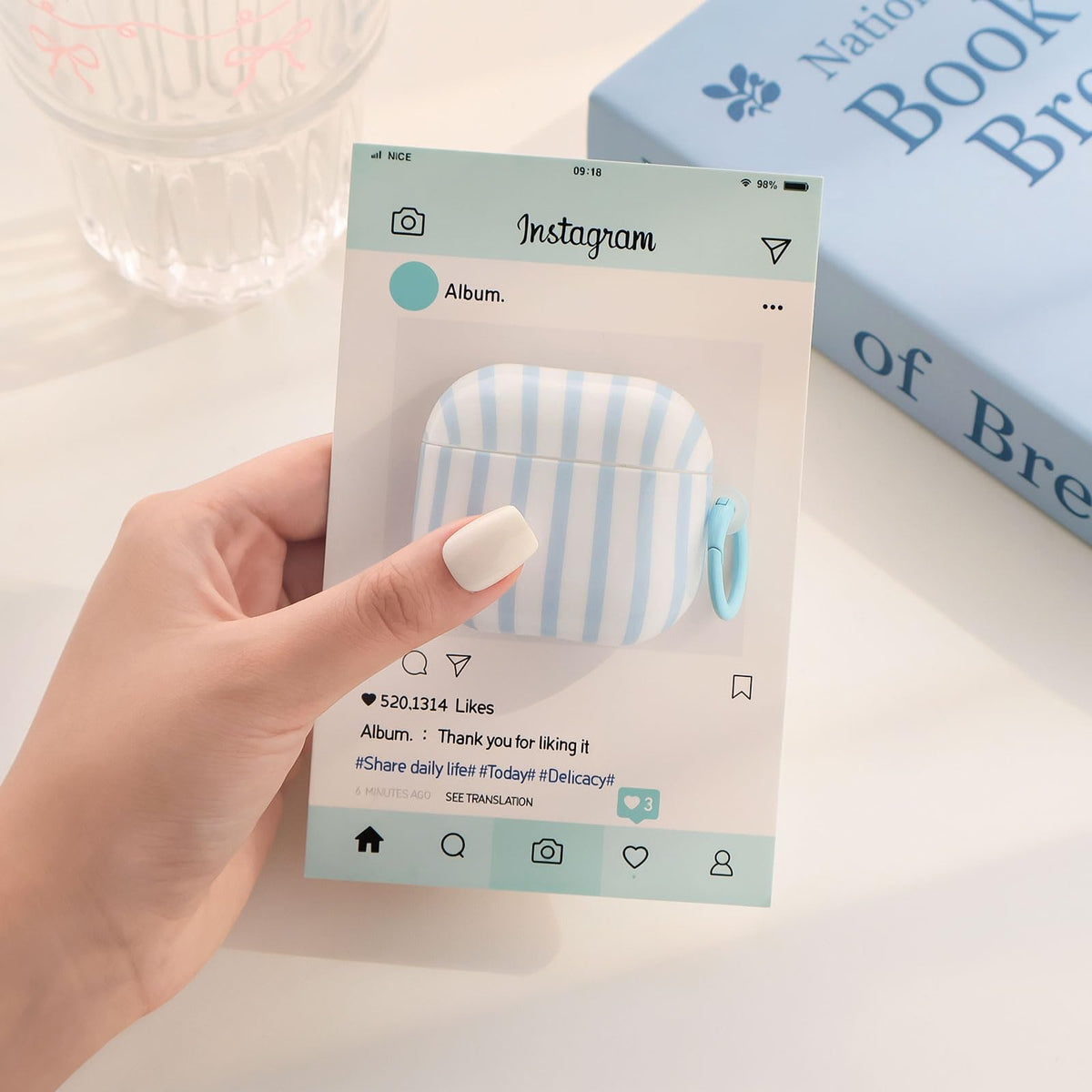 Fycyko AirPods 4 case open-lid design enables easy pairing.