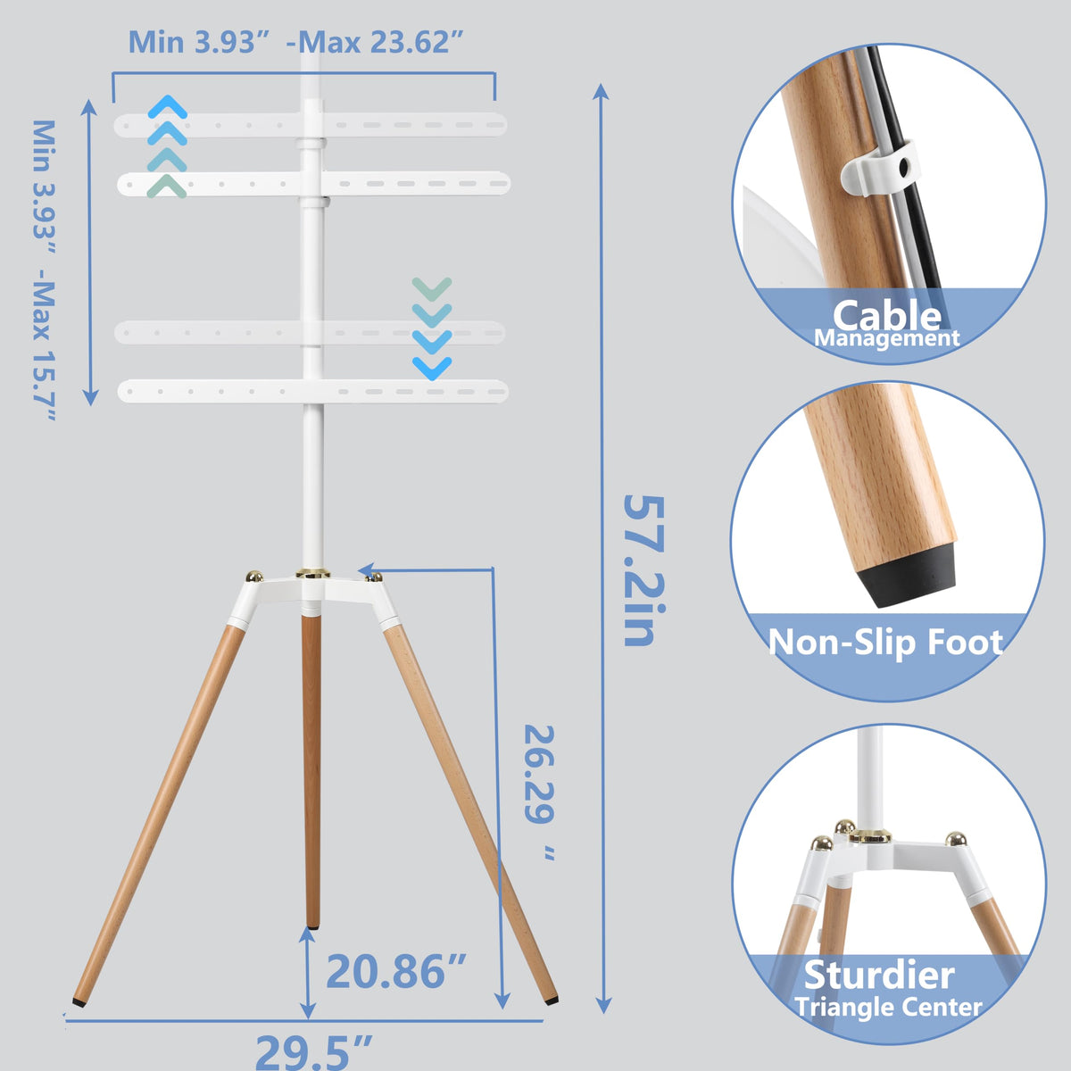 Fydeamer sturdy wood-steel frame highlights durability for everyday use.