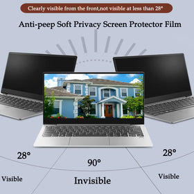 Anti-peep matte layer reduces side viewing during public work
